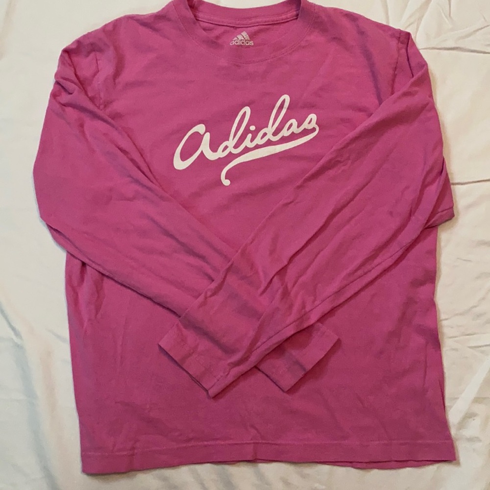 Adidas long sleeve pink tshirt used size Medium